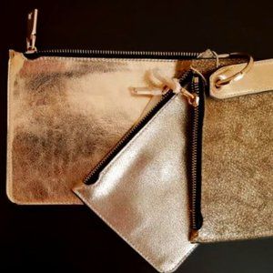 Gold 3-Piece Wristlet - VEGAN